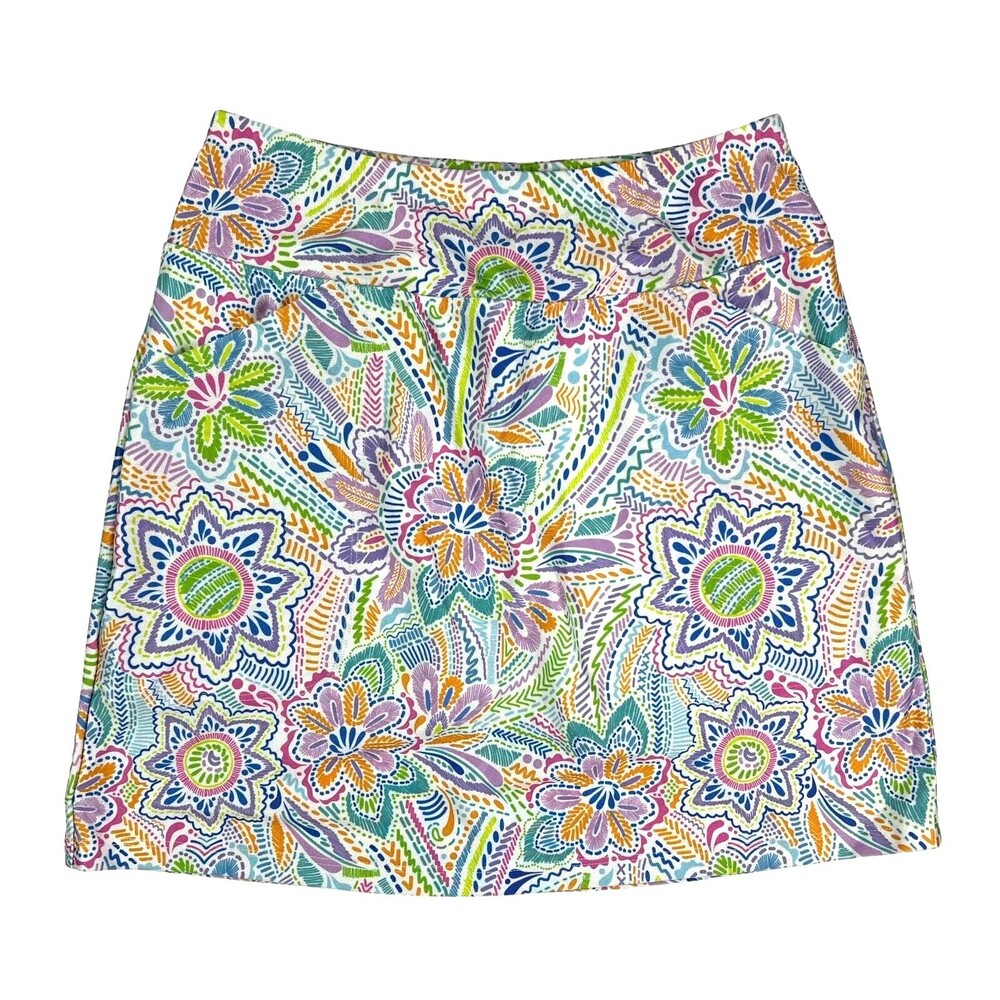 B Skinz Club House Women's Floral Activewear Pull-on Golf Skort Size XS